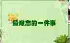 作文最难忘的一件事500字7篇